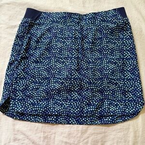 Blue Patterned Women's Athletic Skort